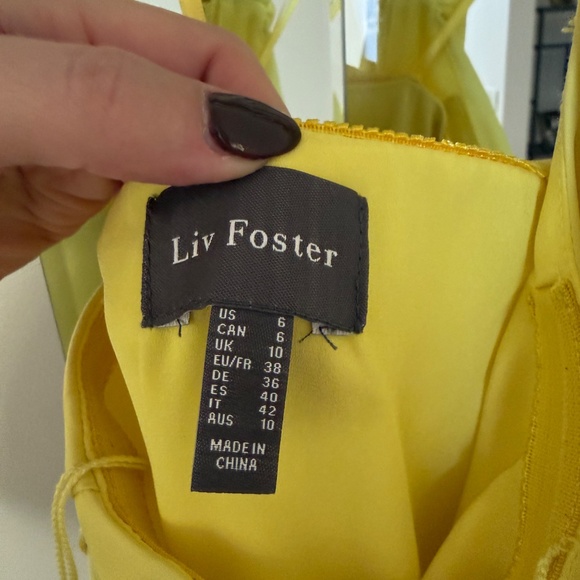 Liv Foster Chain Halter A-Line Dress - Sun, size 6 - Picture 6 of 6